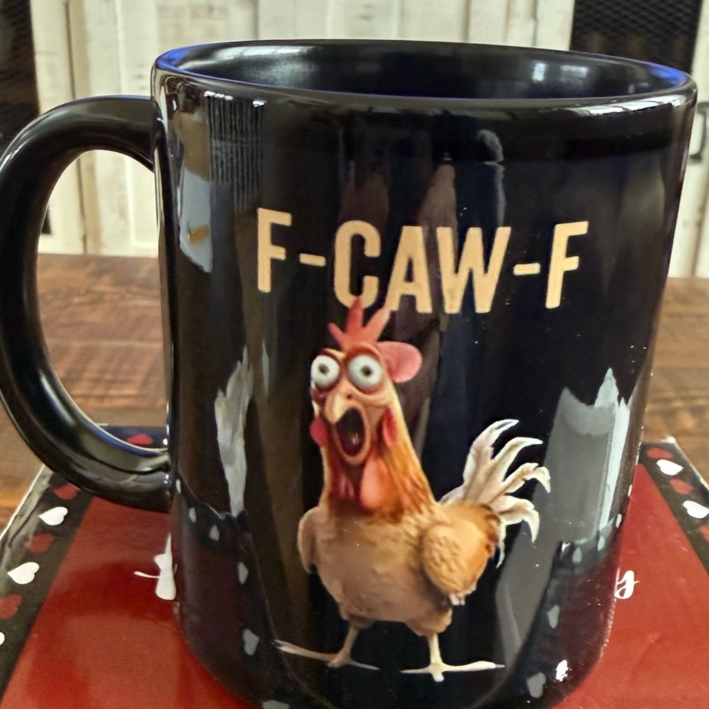 Sweet Love Black and Red Chicken Mug